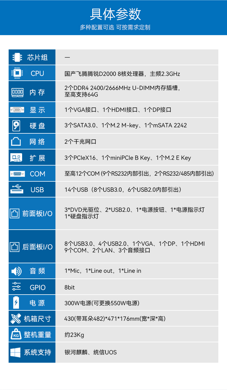 國(guó)產(chǎn)飛騰工控機(jī),三顯麒麟統(tǒng)信系統(tǒng)工業(yè)電腦主機(jī),DT-610X-TD2KMB.jpg
