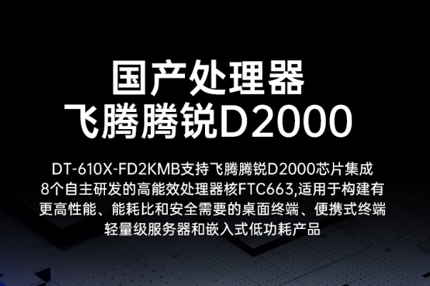 國產飛騰D2000處理器芯片.png