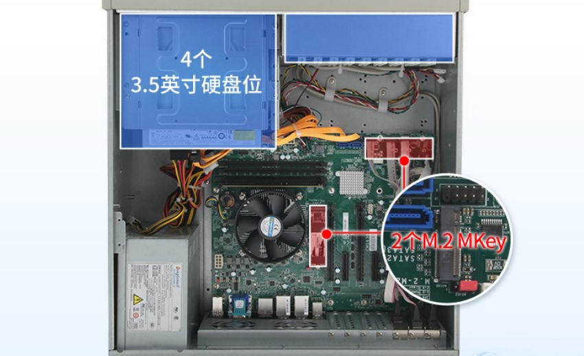 該工控機端口豐富，擴展性強，可外接多種設備，滿足客戶多種需求。
